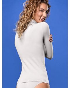 Camiseta mujer Focenza cuello alto manga larga 606 Blanco