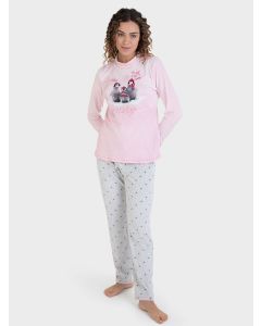 Pijama de mujer micro polar con pingüinos.