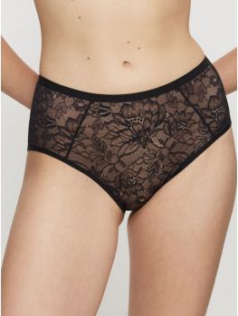 Braga alta Amourette Charm Maxi en negro sobre modelo, vista frontal
