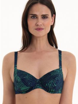 Parte de arriba Bikini Rosa Faia Green Shades Luna con aros 8829 Verde Azulado