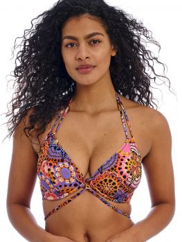 Parte de arriba Bikini Freya Swim Santiago Nights Halter con aros AS205604 Multi