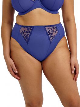 Braga alta Elomi Zarla Sapphire, vista frontal en modelo curvy.