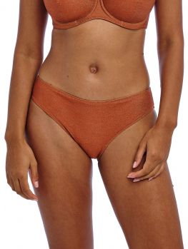 braguita de bikini, color marron dorado con hilos metalizados