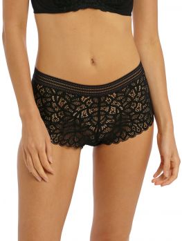 frente culotte de encaje negro
