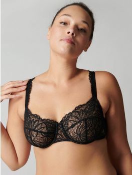 Sujetador balconet Simone Pérèle Exotica con aros 1B3330 Negro