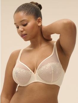 Sujetador escotado con aros Simone Perele Delice 12X319 Beige Topacio