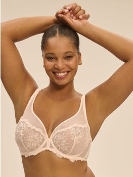 Sujetador escotado con aros Simone Perele Intrigue 1E2319 Rosa Sakura