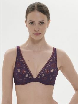 sujetador escotado Simone Perele Festive con aros 1E1350 Violet Euphoria