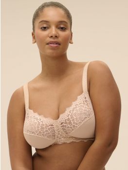 sujetador sin aros, color blanco natural