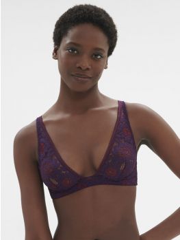 Sujetador sin aros Simone Perele Festive Bralette 1E1250 Violet Euphoria