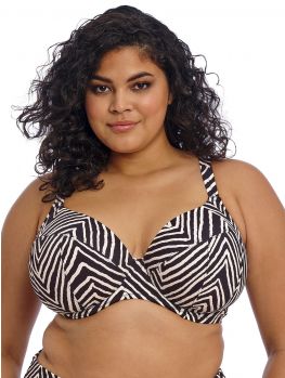Parte de arriba Bikini Elomi Swim Fiji Falls Plunge con aros ES802602 Black