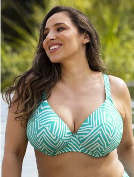 Parte de arriba Bikini Elomi Swim Fiji Falls Plunge con aros ES802602 Marine