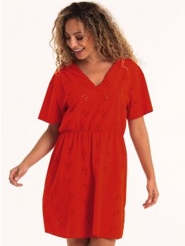 Vestido playa Rosa Faia Wild Garden Teressa Cotton 8115