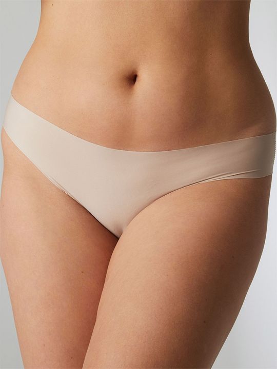 frente braga bikini invisible piel rosa