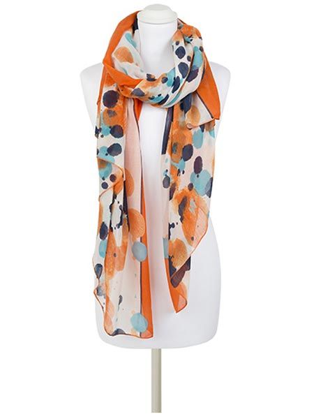 pañuelo estampado naranja