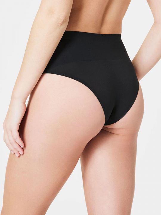 espalda faja tanga brasileña, color negro