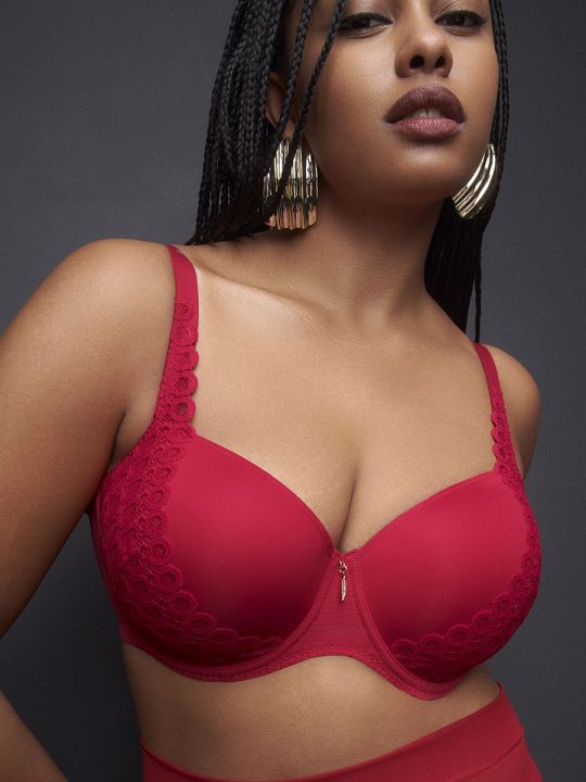 Sujetador balconet Primadonna Twist Los Ayala con foam 0242432 Rojo Sangria