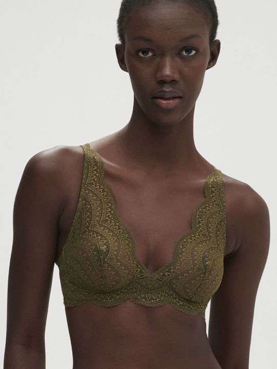 Sujetador Simone Pérèle Karma Bralette sin aros 12V250 Vert Aventure