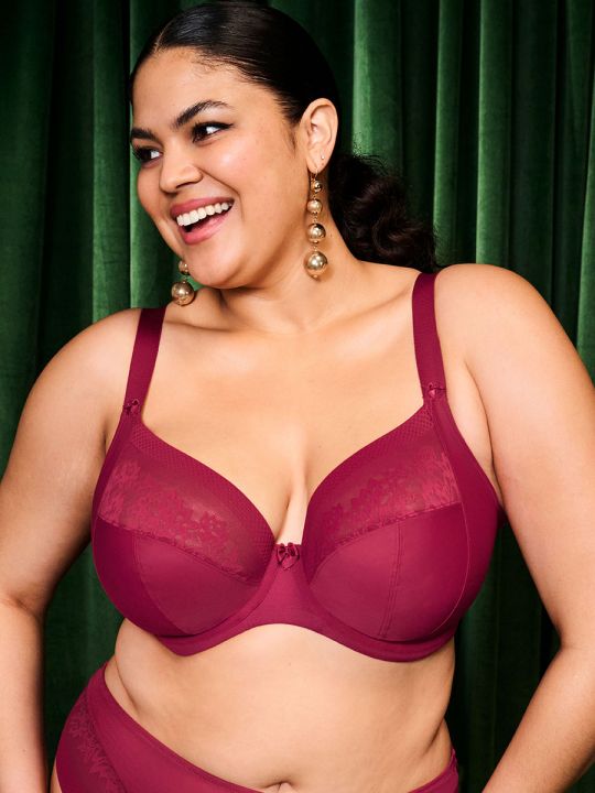 Sujetador sin relleno con aros Elomi Nerina Plunge Rouge