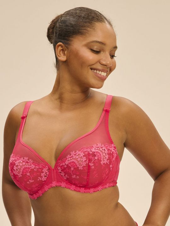 Sujetador escotado Sin Relleno Simone Pérèle Wish 12B319 Rose Fabuleux