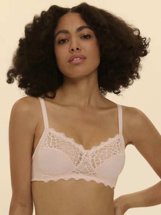 Sujetador sin aros Simone Perele Caresse Rosa Maquillaje