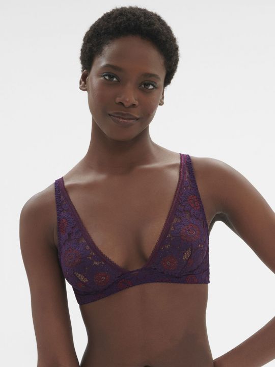 Sujetador sin aros Simone Perele Festive Bralette 1E1250 Violet Euphoria