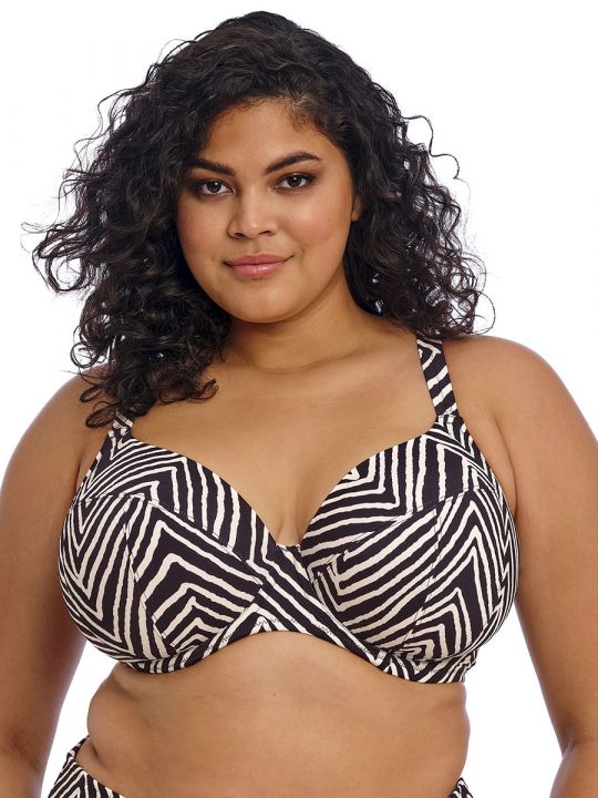 Parte de arriba Bikini Elomi Swim Fiji Falls Plunge con aros ES802602 Black