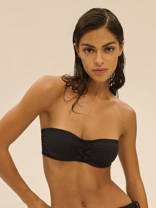 Parte de arriba Bikini Simone Perele SELECT Bandeau 1EGB31 Negro