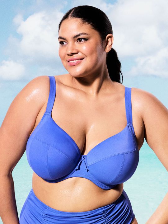 Parte de arriba Bikini Elomi Swim Plain Sailing Plunge con aros Azure