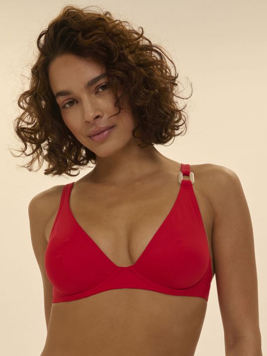 Parte de arriba Bikini Triangulo con aros Simone Perele Magnetic 1ELB41 Rojo