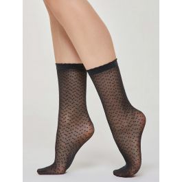 calcetines mujer algodon isidora negro, Pompea