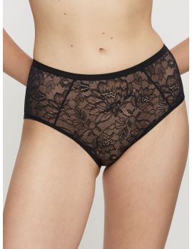 Braga alta Amourette Charm Maxi en negro sobre modelo, vista frontal
