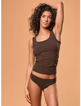 frente braga slip color marrón chocolate