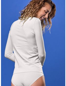 Camiseta mujer Focenza manga larga 615 Blanco