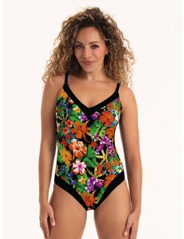 Bañador reductor Rosa Faia Wild Garden Mabela con foam 7735