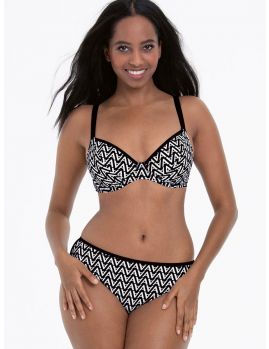 bikini Anita 2023, estampado blanco y negro