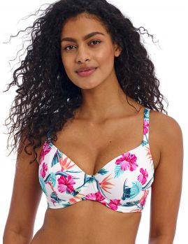 Parte de arriba Bikini Freya Swim Palm paradise Plunge con aros AS205002 White