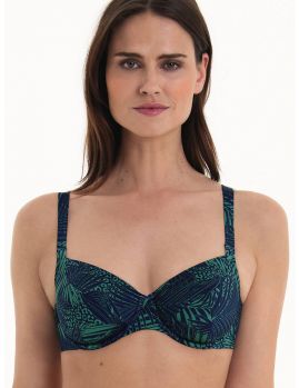 Parte de arriba Bikini Rosa Faia Green Shades Luna con aros 8829 Verde Azulado