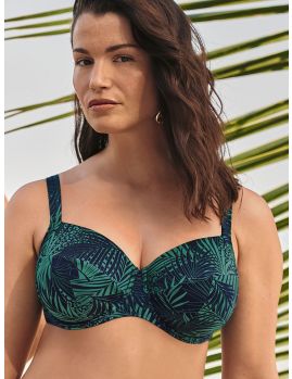 Parte de arriba Bikini Rosa Faia Green Shades Big Cup Luna con aros 8839 Verde Azulado