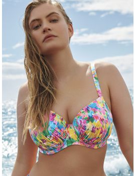 top bikini balconet, con fino relleno. Estampado flores acuarela