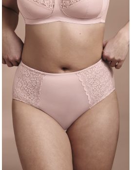 Braga alta moldeadora Anita Havanna en color rosa palo. Vista frontal sobre modelo