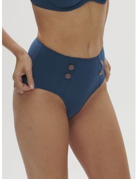 bikini braga alta color bleu, modelo talla 1