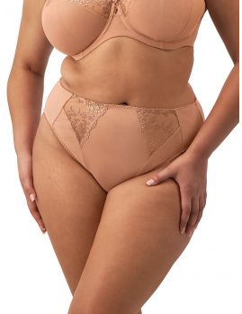 frente braga alta de tiro alto, color café con leche