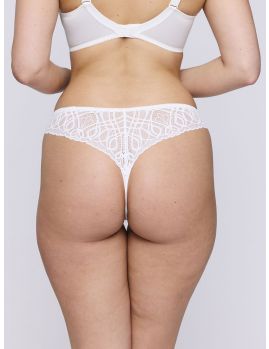 espalda tanga brasileño, color blanco natural