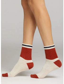 calcetines algodon mujer, modelo Georgia color Avorio