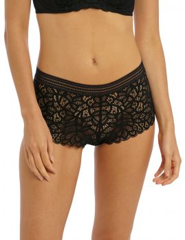 frente culotte de encaje negro
