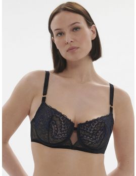 Sujetador balconet Simone Perele Scenario con aros 1E3330 Negro