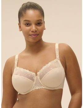 Vista frontal del Sujetador copa entera con aros Simone Perele Delice 12X320 Beige Topacio