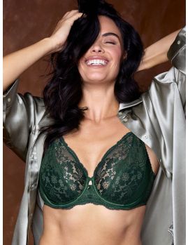 Sujetador sin relleno y con aros Natsuki Lace Verde Juniper