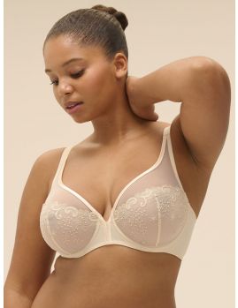Sujetador escotado con aros Simone Perele Delice 12X319 Beige Topacio